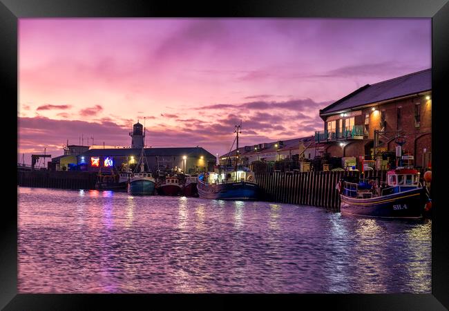 Scarborough Harbour Yorkshire Framed Print by Tim Hill