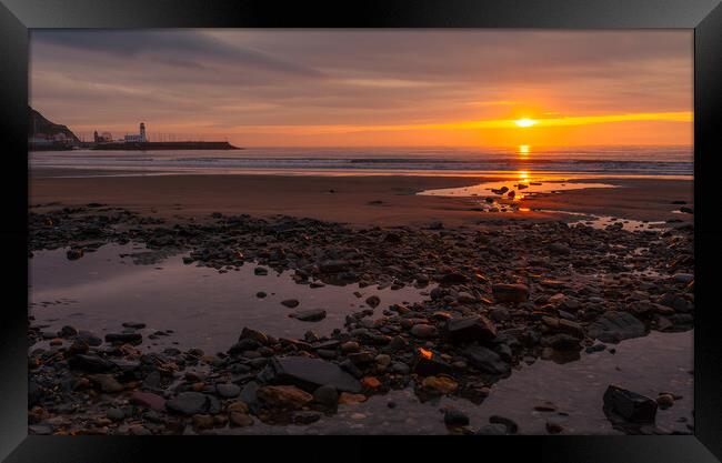 Scarborough South Beach Sunrise Framed Print by Tim Hill