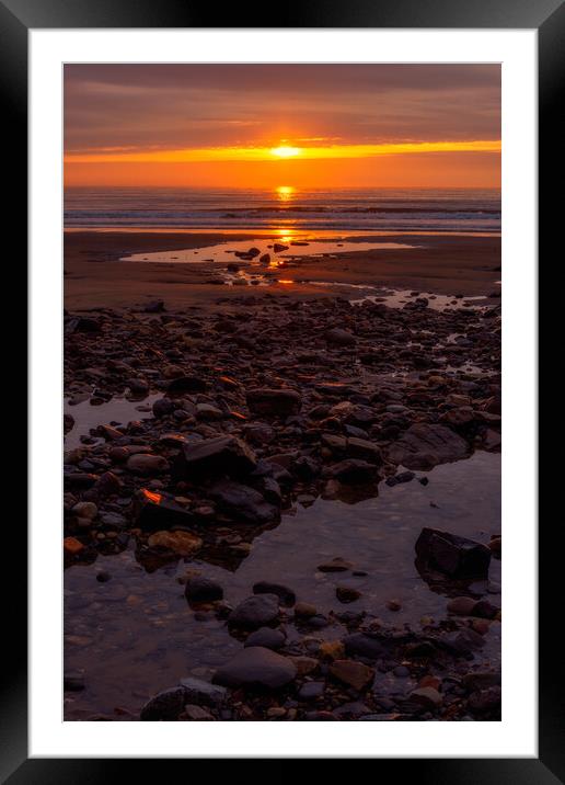 Scarborough South Beach Sunrise Framed Mounted Print by Tim Hill