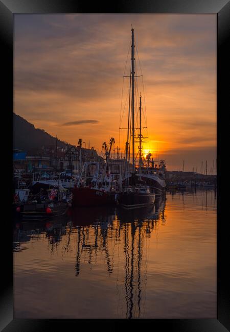 Scarborough Harbour Sunrise Framed Print by Tim Hill