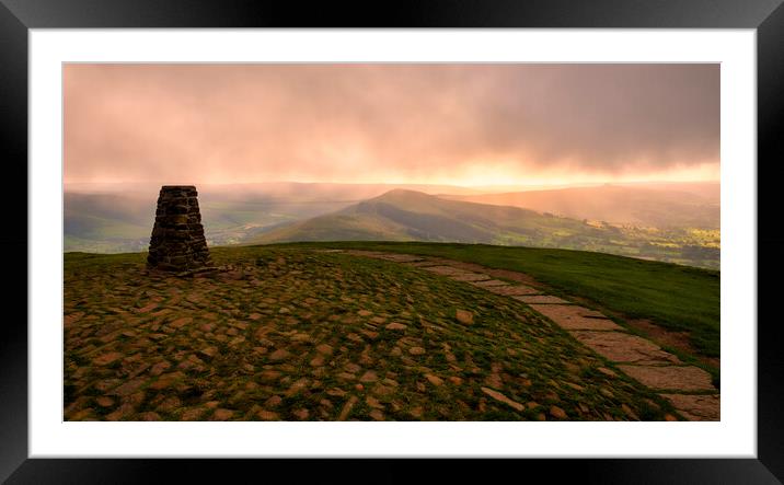 Majestic Sunrise at Mam Tor Framed Mounted Print by Tim Hill