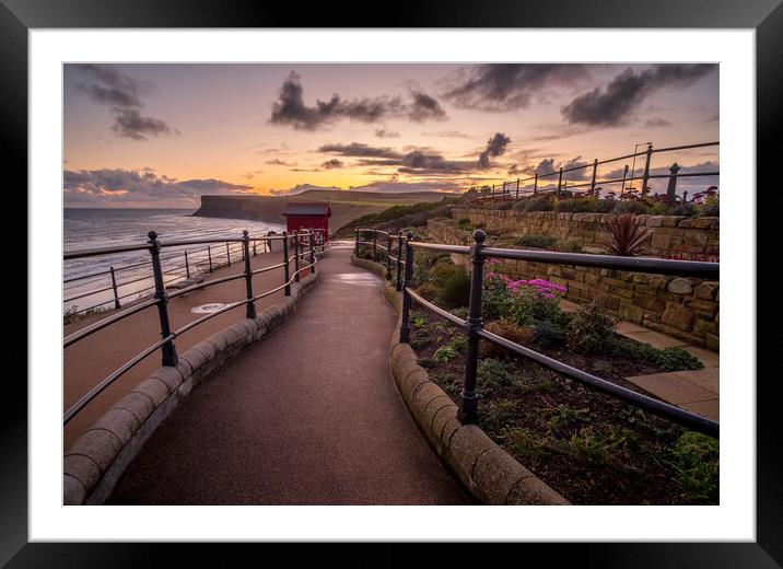 Saltburn Cliff Top Sunrise Framed Mounted Print by Tim Hill
