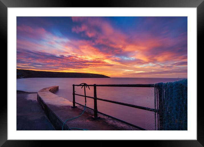 Majestic Sunrise over Filey Brigg Framed Mounted Print by Tim Hill