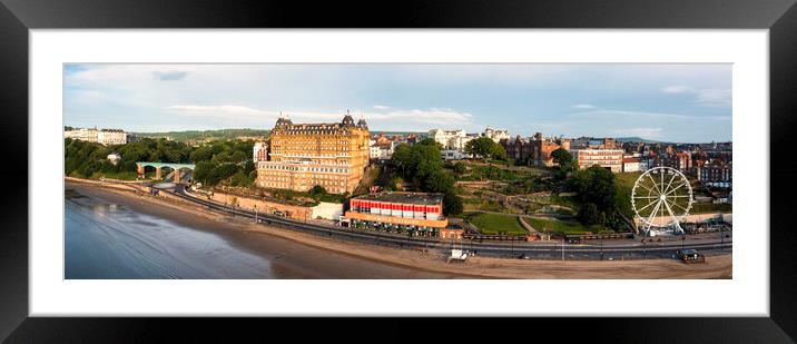 Scarborough Seafront Panoramic Framed Mounted Print by Tim Hill