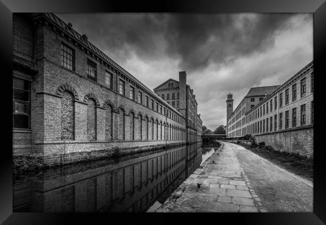 Salts Mill Black and White Framed Print by Tim Hill