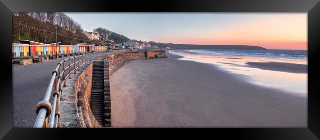 Filey Beach Huts at Sunrise Framed Print by Tim Hill