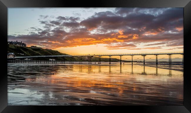 Dazzling Sunset over the North Sea Framed Print by Tim Hill