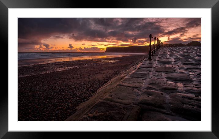 Saltburn Sunrise Framed Mounted Print by Tim Hill