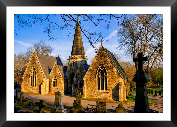 The Haunting Beauty of Pontefract Cemetery Chapel Framed Mounted Print by Tim Hill