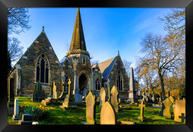 The Haunting Beauty of Pontefract Cemetery Chapel Framed Print by Tim Hill