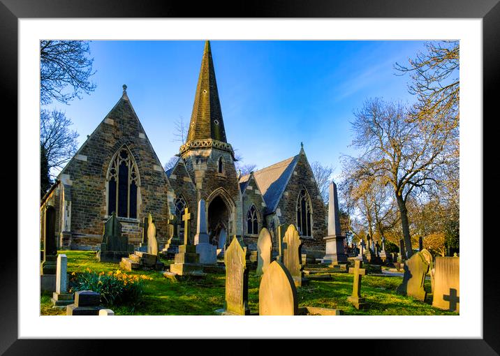 The Haunting Beauty of Pontefract Cemetery Chapel Framed Mounted Print by Tim Hill