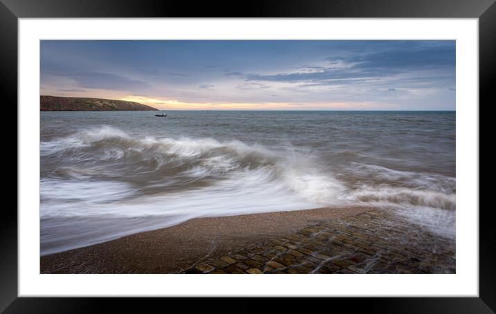 Filey Beach at High Tide Framed Mounted Print by Tim Hill