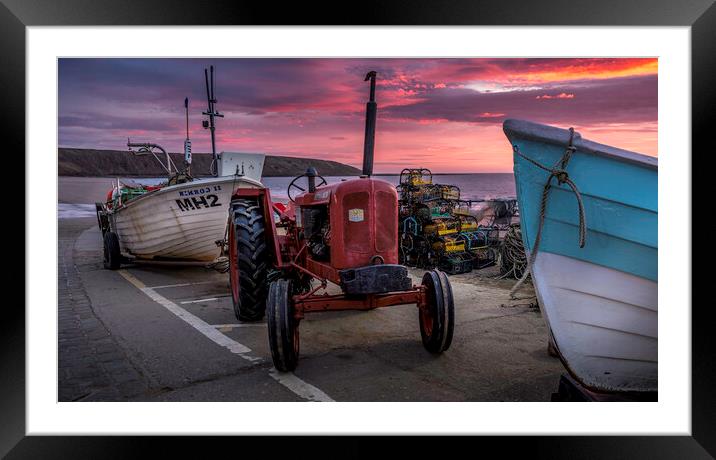 Majestic Sunrise Over Filey Brigg Framed Mounted Print by Tim Hill