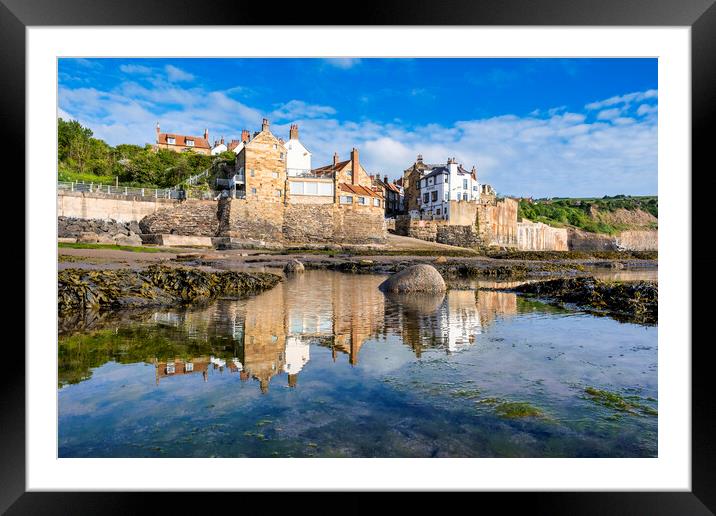 Robin Hoods Bay Reflections Framed Mounted Print by Tim Hill