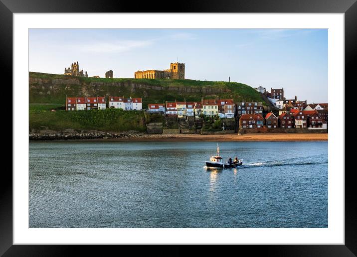 Whitby Fishing Boat Framed Mounted Print by Tim Hill