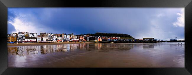 Scarborough South Beach Panoramic Framed Print by Tim Hill