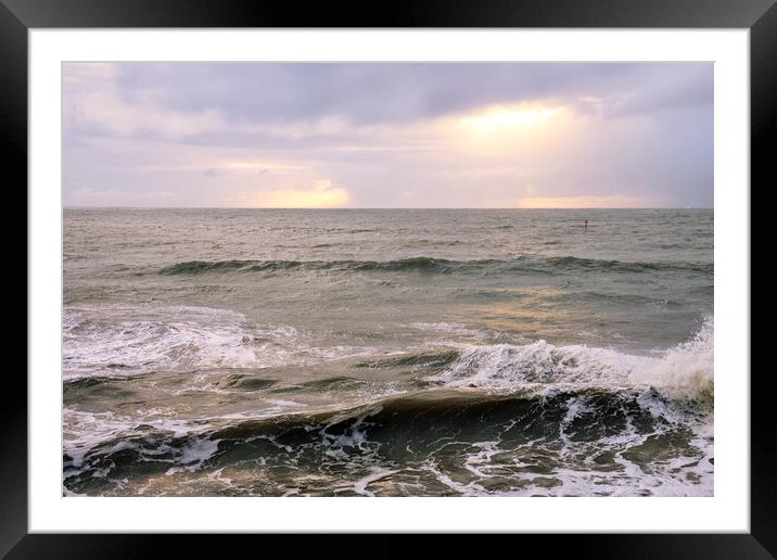 Filey Seascape Framed Mounted Print by Tim Hill