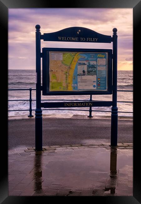 Welcome to Filey Framed Print by Tim Hill