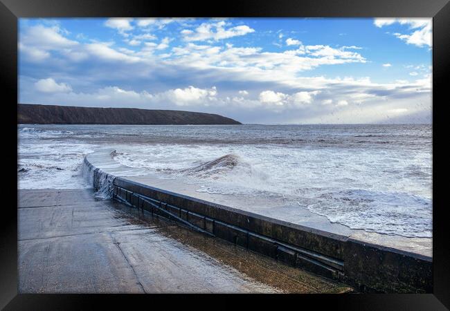 Filey at High Tide Framed Print by Tim Hill