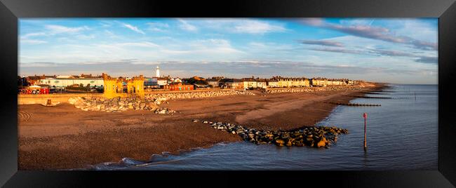 Withernsea Drone Panoramic Framed Print by Tim Hill