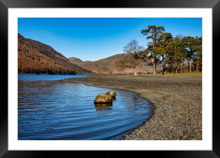 Buttermere Lakeside Framed Mounted Print by Tim Hill