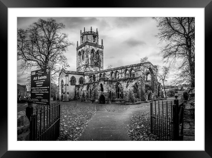 A hauntingly beautiful medieval church Framed Mounted Print by Tim Hill