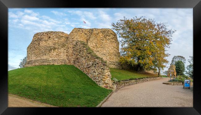 Pontefract Castle in Autumn Framed Print by Tim Hill