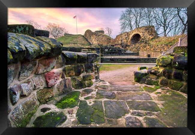 Pontefract Castle Sunrise Framed Print by Tim Hill