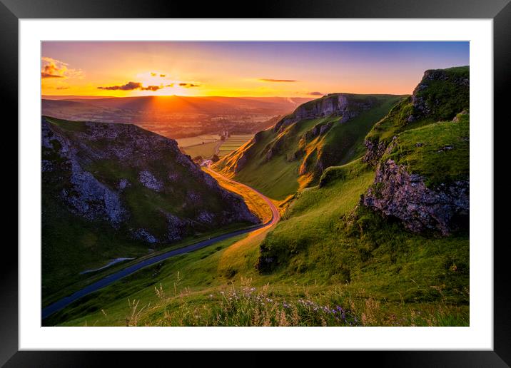 Winnats Pass Sunrise, Peak District Framed Mounted Print by Tim Hill