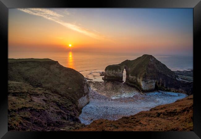 Majestic Sunrise over Secluded Bay Framed Print by Tim Hill