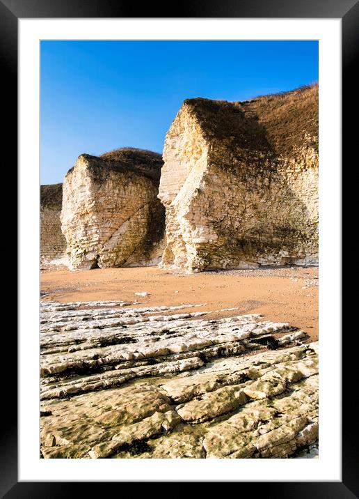 Flamborough Chalk Cliffs Framed Mounted Print by Tim Hill