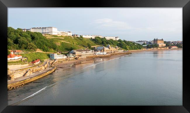Scarborough Seafront from above Framed Print by Tim Hill