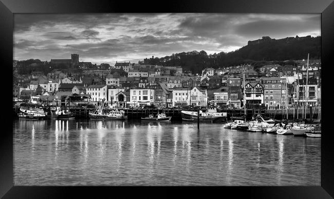 Moody Scarborough Morning Framed Print by Tim Hill