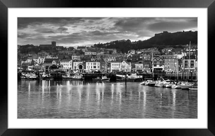 Moody Scarborough Morning Framed Mounted Print by Tim Hill