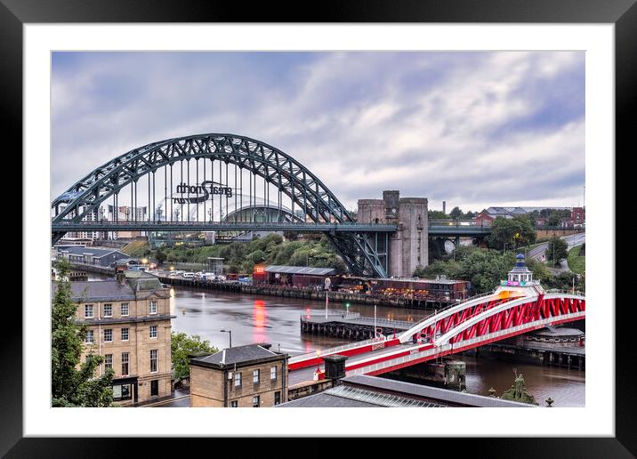The Majestic Bridges of Newcastle Framed Mounted Print by Tim Hill