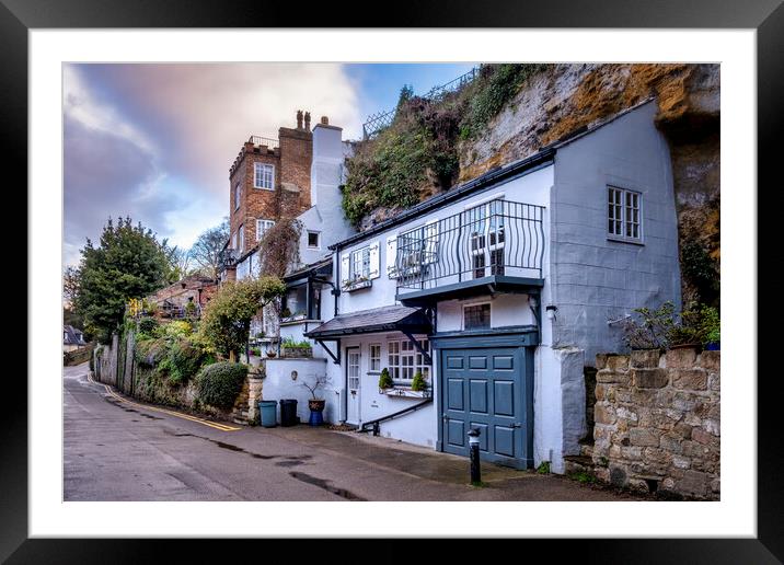 The Hidden Homes of Knaresborough Waterfront Framed Mounted Print by Tim Hill