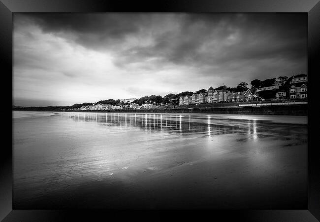 Filey Beach Black and White Framed Print by Tim Hill
