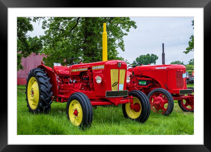 David Brown 770 Selectamatic Tractor Framed Mounted Print by Tim Hill