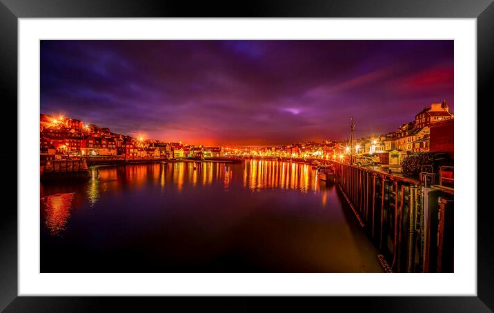 Mystical Whitby Harbour Framed Mounted Print by Tim Hill