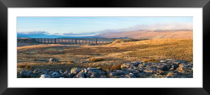Ribblehead Viaduct Panoramic Framed Mounted Print by Tim Hill