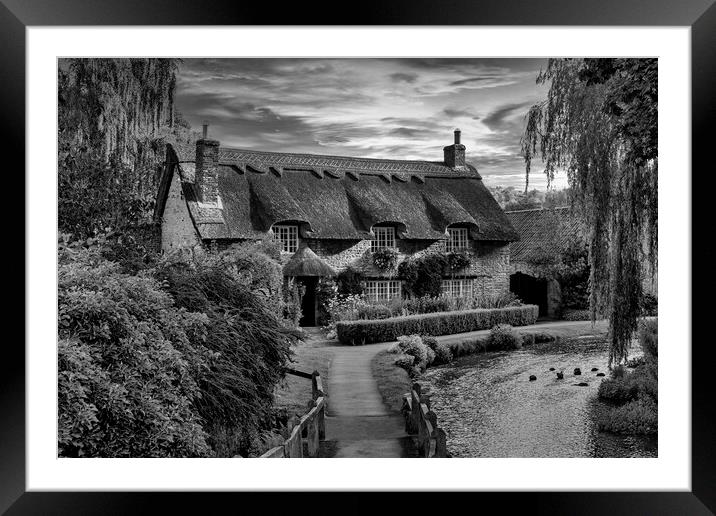 Enchanting English Thatched Cottage Framed Mounted Print by Tim Hill