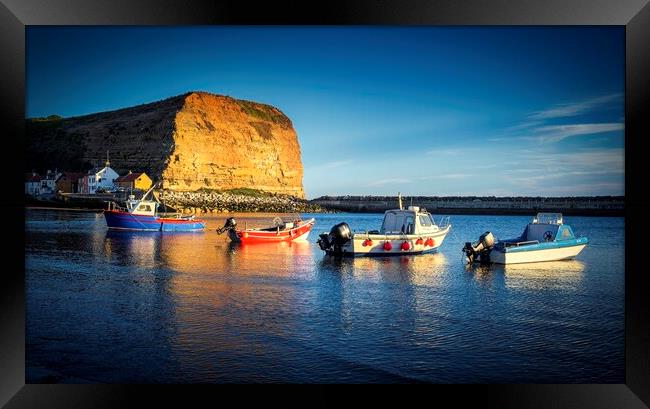 Staithes Harbour Yorkshire Coast Framed Print by Tim Hill