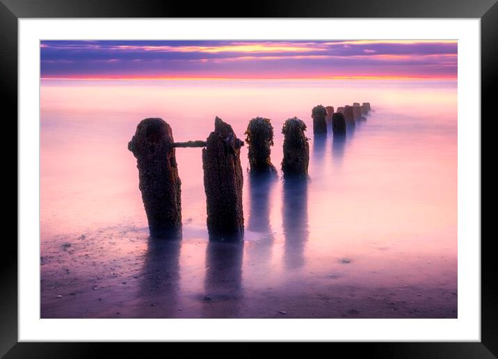 Surreal Sandsend Sunrise Framed Mounted Print by Tim Hill