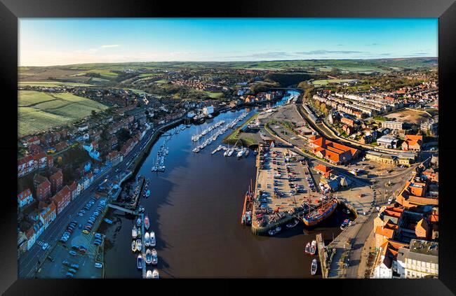 Majestic Whitby Marina Framed Print by Tim Hill