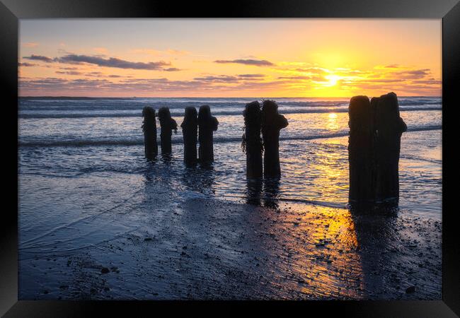 Sandsend Sunrise Yorkshire Coast Framed Print by Tim Hill