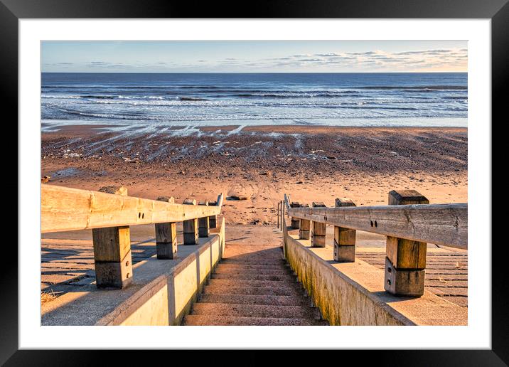The Enchanting Sandsend Stairway Framed Mounted Print by Tim Hill