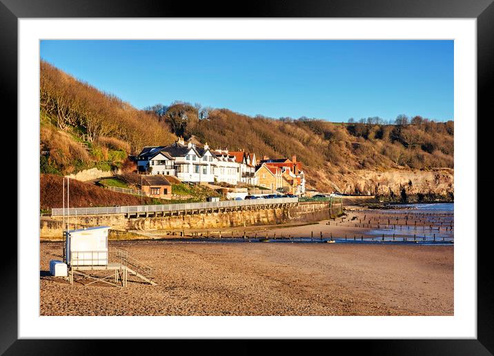 Golden Hour on Sandsend Beach Framed Mounted Print by Tim Hill