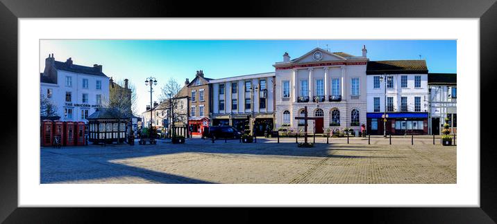 Ripon Market Place and Town Hall Framed Mounted Print by Tim Hill