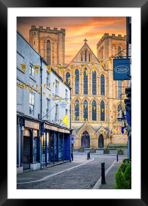 Ripon Cathedral from Kirkgate Framed Mounted Print by Tim Hill
