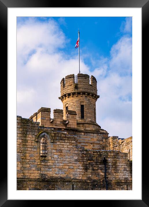 Lincoln Castle Walls Framed Mounted Print by Tim Hill